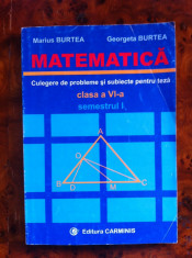 Culegere Matematica clasa VI sem I editura Carminis 2007 foto