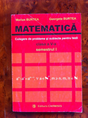 Culegere Matematica clasa V sem I editura Carminis 2007 foto