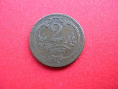 Austria 2 heller 1897 foto