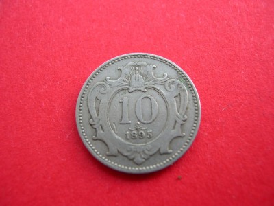 Austria 10 heller 1895 foto
