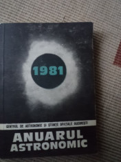 anuarul astronomic 1981 harti astronomie hobby foto