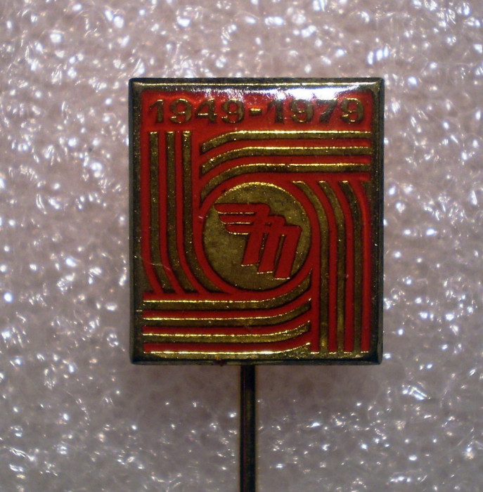 I.220 INSIGNA STICKPIN AUTO MOTO CEHOSLOVACIA MOTOTECHNA 16/14mm