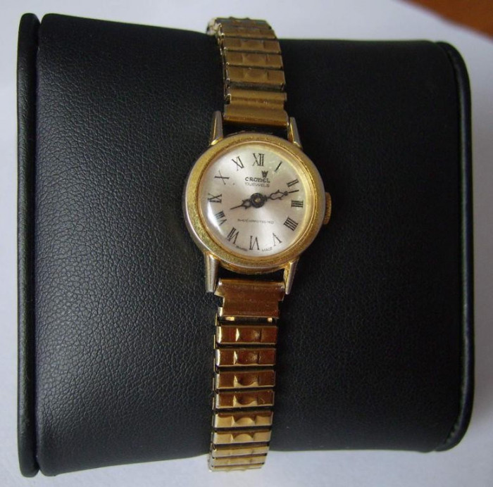 Ceas dama CRONEL Mecanic Swiss 983 vintage 17 Jewels Shock Protected auriu