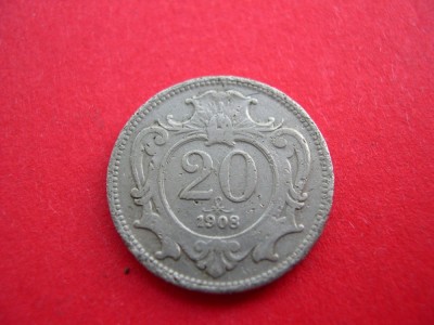 Austria 20 heller 1908 foto