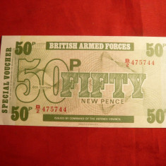 Bancnota Militara 50 Pence Anglia ,cal.NC