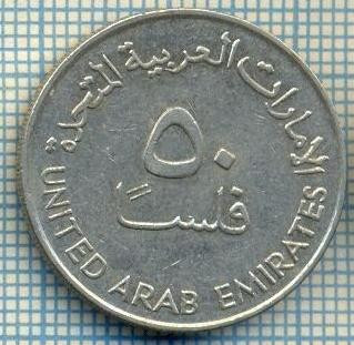 3245 MONEDA - EMIRATELE ARABE UNITE - 50 FILS - anul 1984 (1404) ? -starea care se vede foto