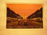 FRANTA - PARIS - CHAMPS ELYSEES SI ARCUL DE TRIUMF NOAPTEA - NECIRCULATA ., Europa, Fotografie