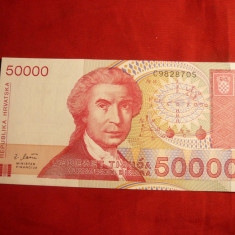 Bancnota 50 000 Dinari Croatia 1993 , cal.NC