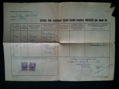 Document fiscalizat - 1949 foto