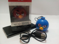 BOXA MP3 TELEFON PC TABLETA ANGRY BIRDS ! SE POATE PURTA SI CA BRELOC ! UN CADOU IDEAL PENTRU CEI MICI ! foto