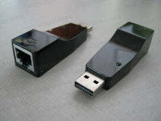 placa de retea pe USB pentru orice calculator 100 Mbps LAN foto