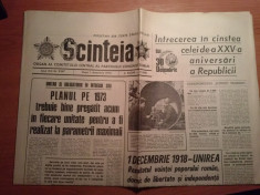 ziarul scaneia 1 decembrie 1972 ( 54 de ani de la marea unire din 1918 ) foto