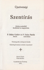 UJSZOVETSEG / NOUL TESTAMENT (1993 - editie catolica de studiu in lb. maghiara } foto