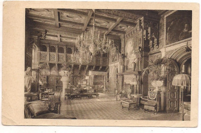 carte postala(ilustrata)-CASTELUL PELES-sala de muzica foto