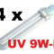 4 x neon pentru lampa uv de manichiura, lampa pentru unghii false ce usuca gel, cod UV-9W-L , neoane UV