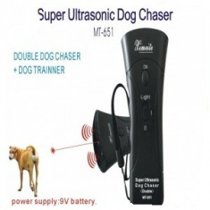 Dispozitiv Anti-caini cu ultrasunete . aparat cu laser si lanterna . pt alungat dresat caini aparat impotriva canilor agresivi cu 2 difuzoare Nou!!! foto