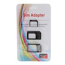 Set 3 adaptoare : NANO SIM-MICRO SIM/NANO SIM - SIM/ MiCRO SIM-agrafa pt. Iphone foto