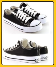 TENESI/ TENISI CONVERSE MODEL SE7EN negri foto
