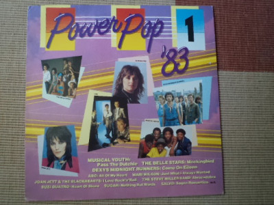 power pop vol 1 1983 disc vinyl lp selectii muzica pop rock various anii &amp;#039;80 VG+ foto