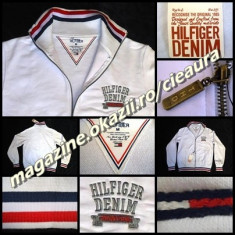 HANORAC ALB BARBATI GEN FIRMA TOMMY HILFIGER DENIM BUMBAC BLUZA SPORT TRENING foto