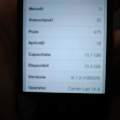 IPHONE 4 16GB BLACK(NEGRU) NEVERLOCKED-NECODAT STARE FOARTE BUNA-FOLIE PE FATA SI SPATE