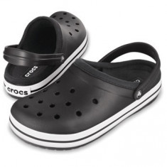 CROCS ORIGINALI papuci - sandale clogs noi barbati, cu eticheta -crocband lined - culoare black marime M6W8 ( 38) foto