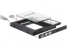 Rack intern Slim SATA 5.25 Frame for 1 x 2.5 SATA HDD, Delock 61993 foto