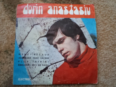 Dorin Anastasiu merci becaud disc single vinyl muzica usoara pop EDC 10107 VG+ foto