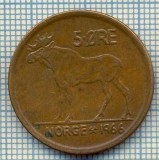 1945 MONEDA - NORVEGIA - 5 ORE - anul 1966 -starea care se vede