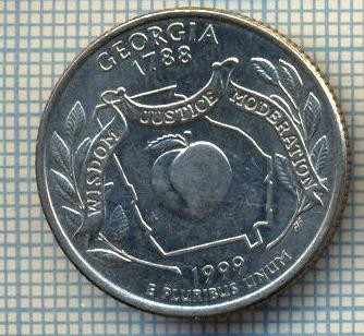 1997 MONEDA - SUA - QUARTER DOLLAR -GEORGIA - anul 1999 D -starea care se vede