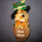 Jucarie caine - Karlie Dog Beer, cu piuitoare (voce groasa), 20 cm