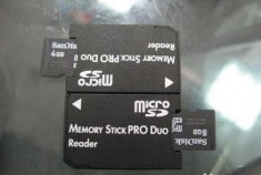 Adaptor Micro SD TF to Memory Stick MS Pro Duo For PSP foto