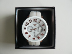 CEAS BARBATI (UNISEX) &amp;quot;EMPORIO ARMANI&amp;quot; EA1001W,QUARTZ,CUTIE CEAS SI BATERIE DE REZERVA foto