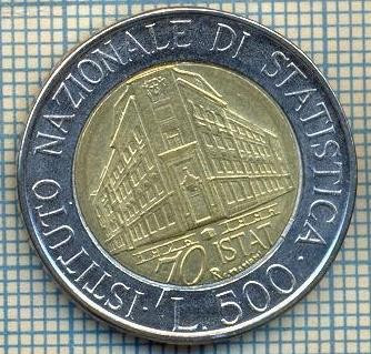 2105 MONEDA - ITALIA - 500 LIRE - anul 1996- INSTITUTUL NATIONAL DE STATISTICA -1926-1996 -starea care se vede foto