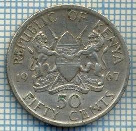 2214 MONEDA - KENIA - 50 CENTS - anul 1967 -starea care se vede foto