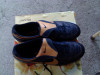 Ghete Fotbal Nike Piele Barbati Albastru/Auriu 14 Crampoane, Second Hand, Stare Buna