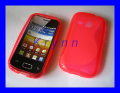 GC206b Husa gel TPU Samsung Galaxy Young S6310 Duos S6312 Sline Roz + FOLIE!! foto