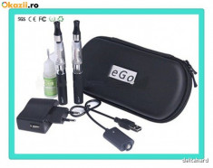 TIGARI EGO TANK -Clearomizer CE4- Ego-T - KIT COMPLET 2 TIGARI BATERII 1100mAh- model 2014 + sticluta lichid CADOU+ TRANSPORT GRATUIT CU POSTA foto