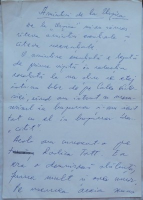 Amintiri de la Urzica, 5 foi olografe de scriitorul Mircea Micu din Ardeal foto