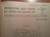 Probleme ale pacii si socialismului 1958 anul 1,numerele 1,2,3,4 (revista teoretica si informativa a partidelor comuniste si muncitoresti )