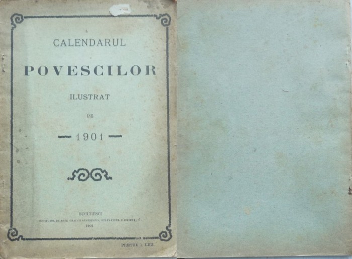 Calendarul povestilor , ilustrat , pe 1901 , 1901 , ilustrat , povesti , ed. 1