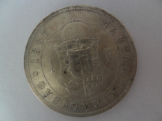 #68 Ungaria 1 Forint 1887 moneda argint foto