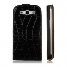 SUPER OFERTA!!! LICHIDARE!! Carcasa / Toc Flip Piele SAMSUNG GALAXY S III 9300 - Model Piele Crocodil foto