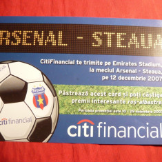 Card reclama-pt. Meciul Arsenal-Steaua 2007