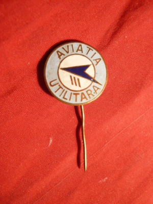 Insigna veche Aviatia Utilitara gr.III -f.rara foto