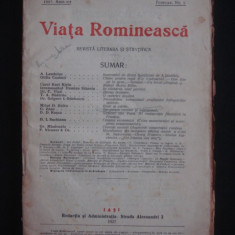 REVISTA VIATA ROMANEASCA - REVISTA LITERARA SI STIINTIFICA - AUGUST, SEPTEMBRE NO 8, 9 - 1927 ANUL XIX