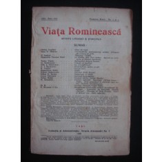 REVISTA VIATA ROMANEASCA - REVISTA LITERARA SI STIINTIFICA - FEBRUAR, MART NO 2, 3 - 1926 ANUL XVIII