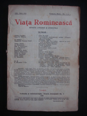 REVISTA VIATA ROMANEASCA - REVISTA LITERARA SI STIINTIFICA - FEBRUAR, MART NO 2, 3 - 1926 ANUL XVIII foto