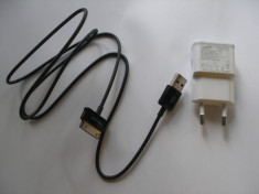 INCARCATOR SAMSUNG GALAXY NOTE 10.1 N8000 N8010 ORIGINAL NOU ADAPTOR USB+CABLU ETA-U90EWE+ECC1DP0UBE ORIGINALE 5v 2000ma 100-240v foto