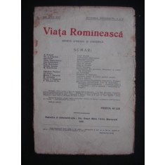 REVISTA VIATA ROMANEASCA - REVISTA LITERARA SI STIINTIFICA - NOVEMBRE, DECEMBRE NO 11-12 - 1930 ANUL XXII